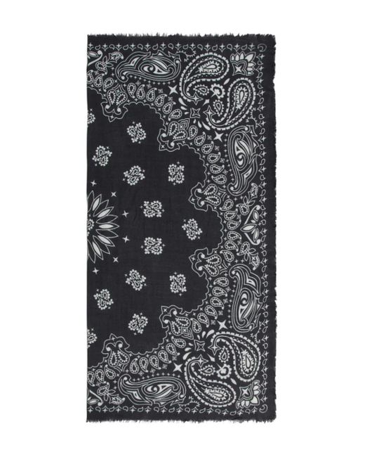 ARIZONA LOVE Gray Paisley-Print Fringed Scarf