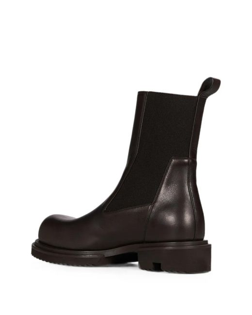 Rick Owens Black Elasticated-Side Panel Boots for men