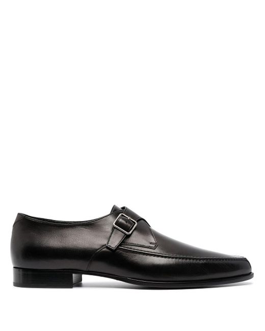 Mens Shoes Slip-on shoes Monk shoes Prada Leather Richelieu Shoes in Black for Men 