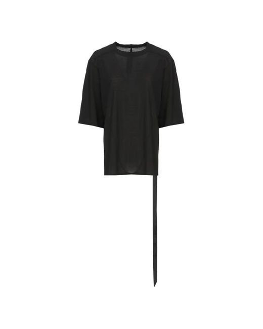 Rick Owens Black Walrus Tail-Detail T-Shirt