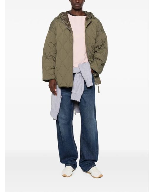 Closed Green Quilted Hooded Jacket