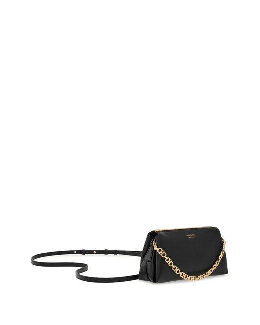 Ferragamo Black Gancini Chain Cross Body Bag