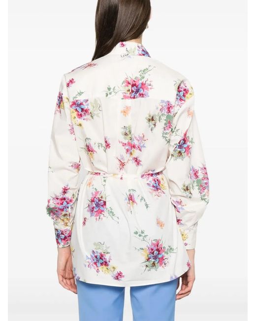 Liu Jo Pink Floral-Print Shirt