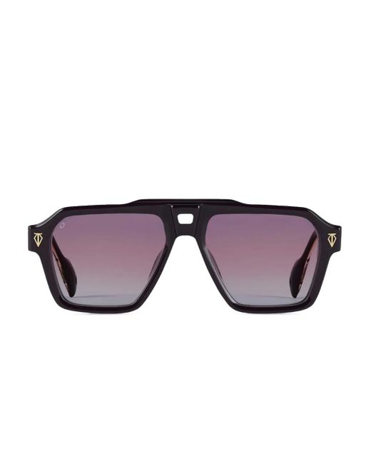 T Henri Eyewear Zonnebril Met Geometrisch Montuur in het Black