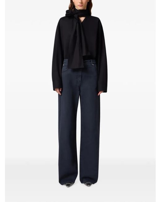 MSGM Blue Wide-Leg Jeans