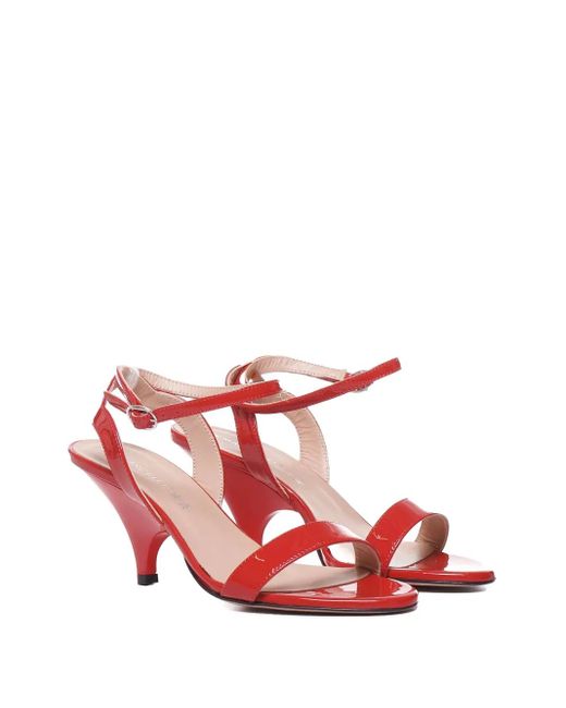Sandalias abiertas con tira al tobillo Marc Ellis de color Red