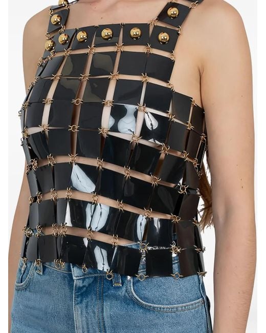 Rabanne Blue Square-Panelled Top
