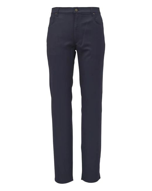 Maurizio Baldassari Blue Check Trousers for men