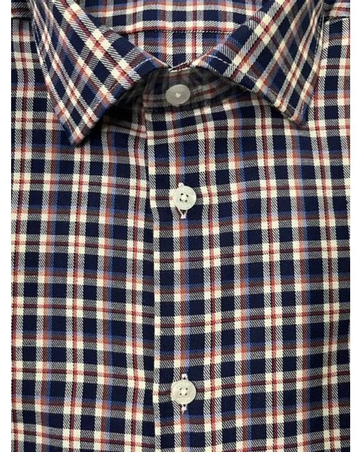 Baldinini Black Check-Pattern Button-Down Shirt for men