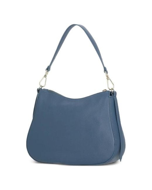 Coccinelle Blue Petit Sac Nory En Cuir Grainé