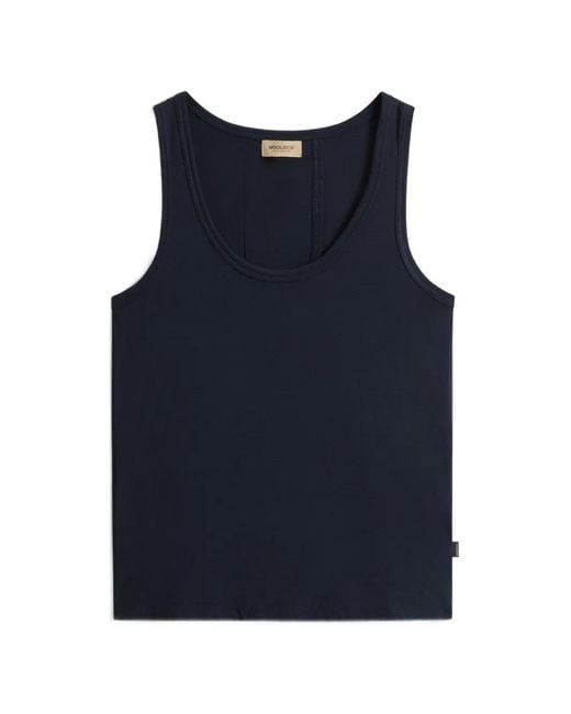 Woolrich Blue Luxe Jersey Tank Top