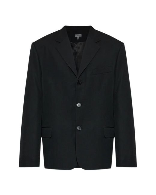 Loewe Black Notch-Lapel Wool Blazer for men