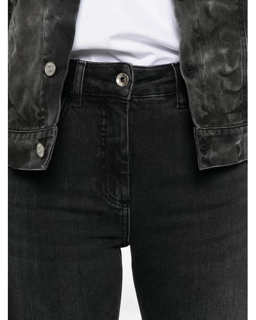 Patrizia Pepe Black Cotton Flared Denim Jeans