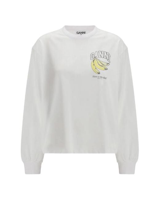 Ganni White T-Shirts