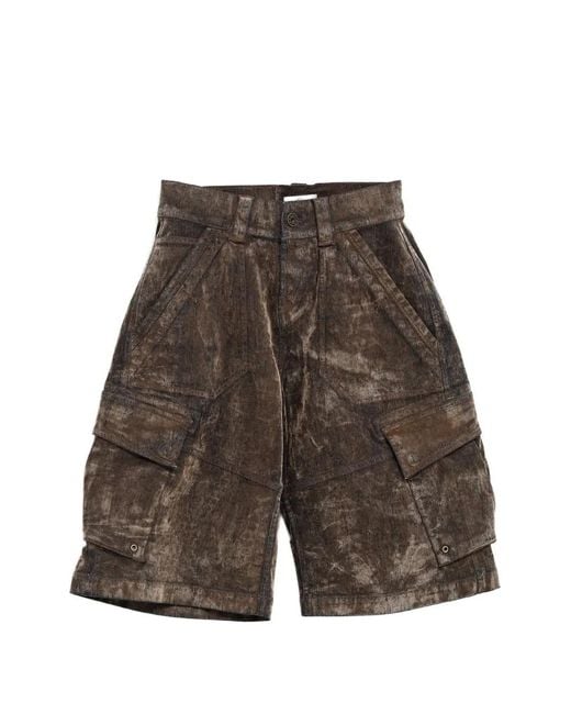 VAQUERA Brown Cargo-Pocket Shorts