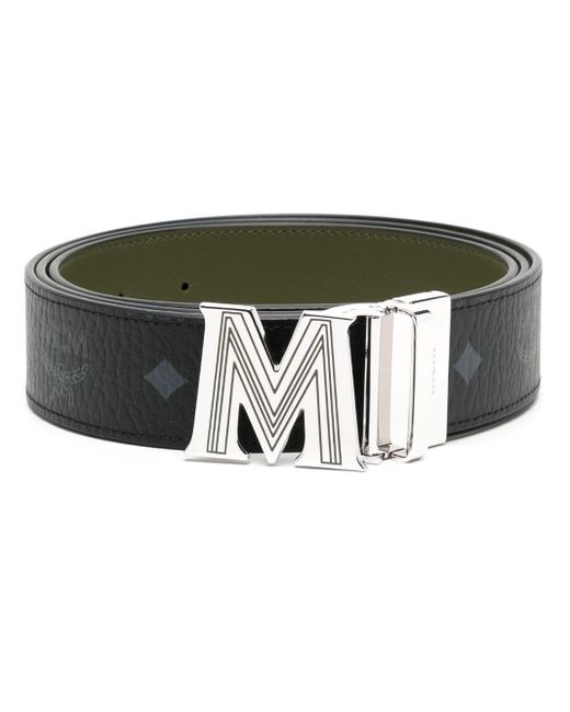 MCM Green Claus Inlay M Reversible Belt for men