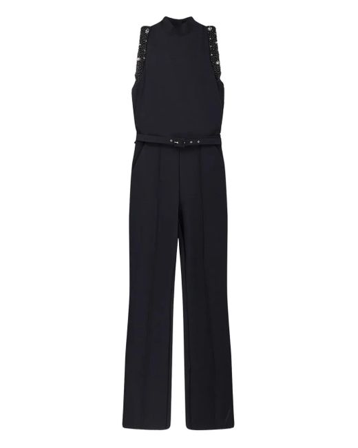 La Petite Robe Di Chiara Boni Blue Jumpsuit mit Perlen