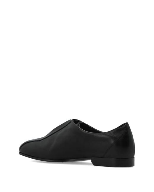 Jil Sander Black Lace-Up Leather Sneakers