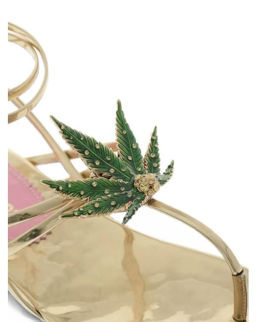 DSquared² Natural Marija Rhinestone-Embellished Sandals