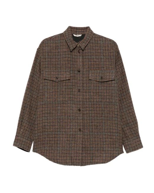 Barena チェック シャツ Brown