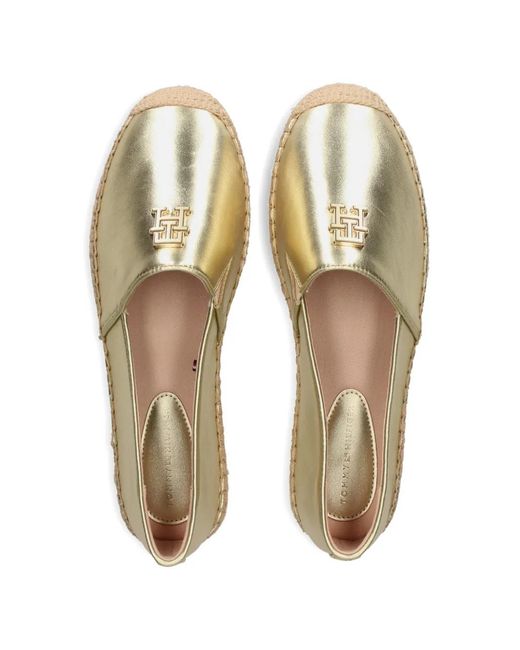Tommy Hilfiger Multicolor Th-Monogram-Plaque Metallic Espadrilles