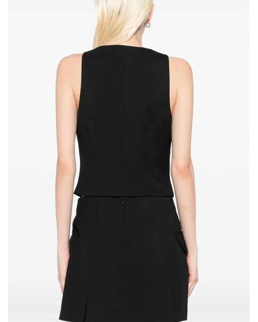 Staud Black Bevel Top
