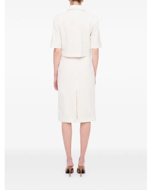 MEDEA White Cropped Short-Sleeve Jacket