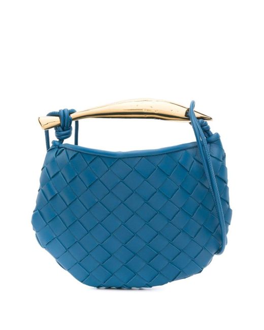 Bottega Veneta Blue Mini Sardine Crossbody Bag