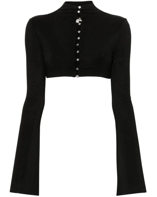 MANURI Black Leyla Crop Top