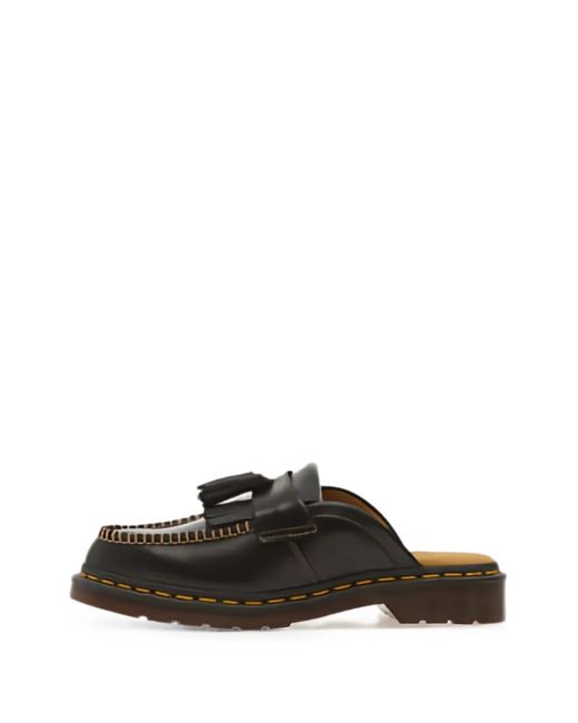 Dr. Martens Black Adrian Tassel-Detail Flat Mules