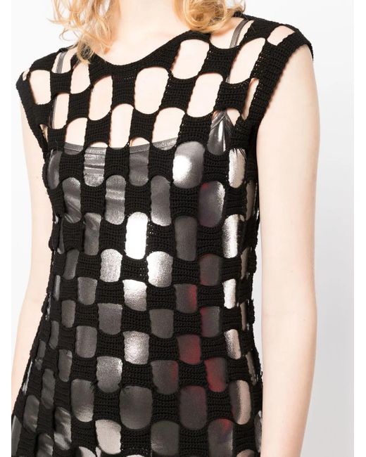 Monse Black Cut-Out Knit Mini Dress