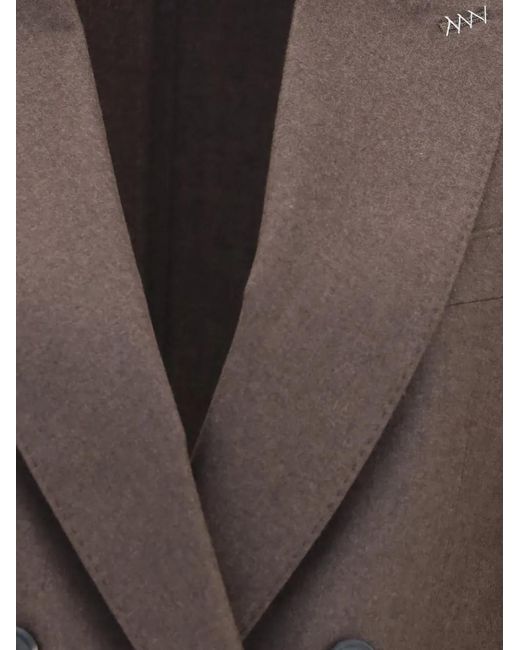 Max Mara Brown Double-Breasted Peak-Lapels Jacket
