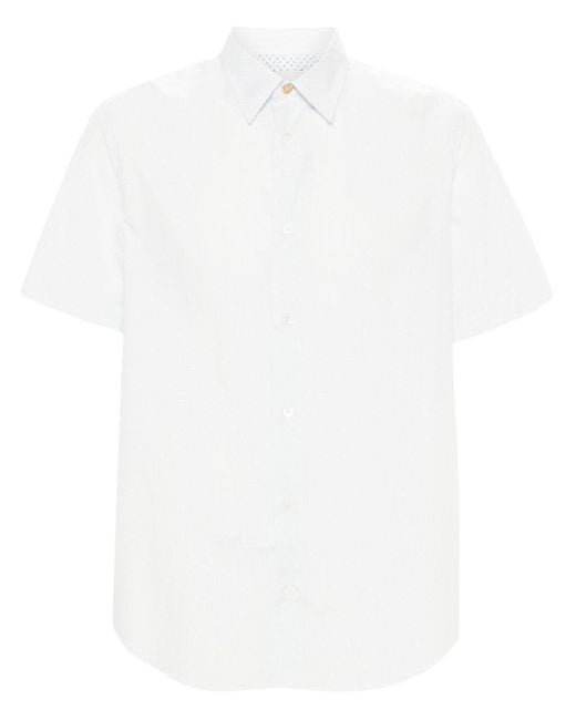 Paul Smith White Micro-print Cotton Shirt for men
