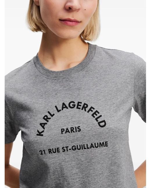 Karl Lagerfeld Gray Rue St-Guillaume T-Shirt