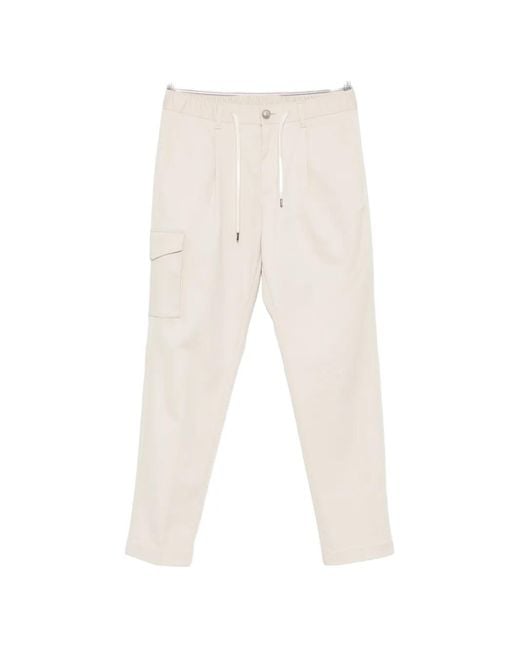 Herno White Drawstring-Waistband Cargo-Pocket Trousers for men