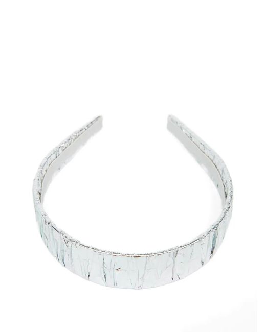 MM6 by Maison Margiela White Logo-Plaque Headband