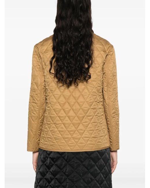 Burberry Brown Gewatteerd Landjas in het Natural