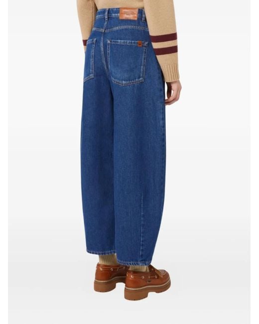 Weekend by Maxmara Jeans Met Barrel Pijpen in het Blue