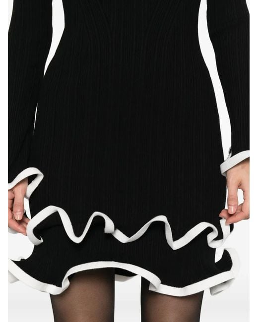 Jonathan Simkhai Black Avalon Ruffled Mini Dress