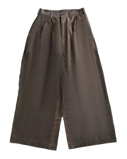 Pantaloni A Gamba Ampia di Uma Wang in Gray da Uomo