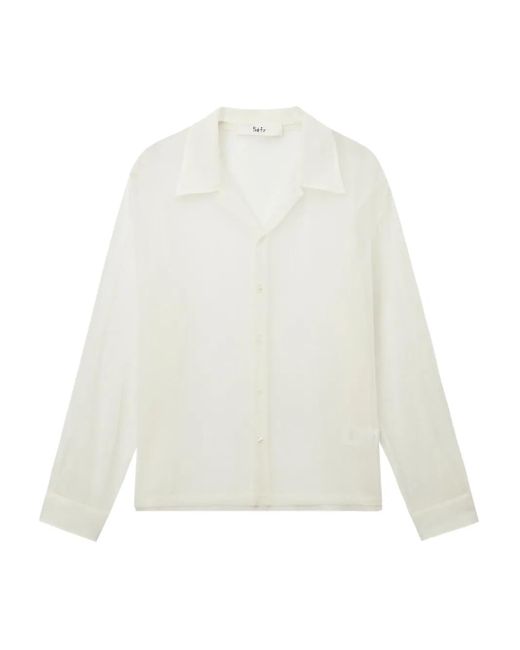 Camicia Semi Trasparente di Séfr in White da Uomo
