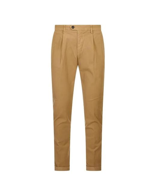 Mason's Natural Osaka Pleat-Detail Trousers for men