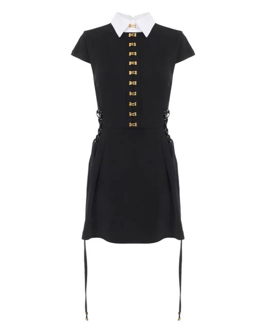 Robe Courte À Détail De Laçage Elisabetta Franchi en coloris Black