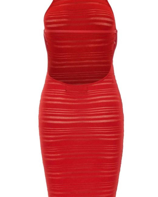 ANDREADAMO Red Striped Dress