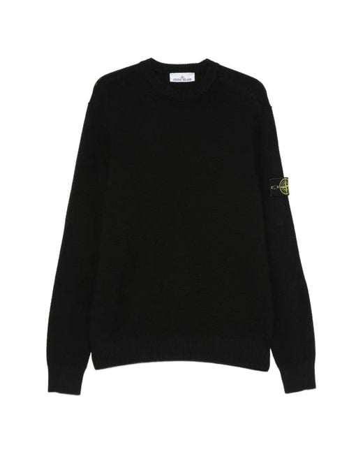 Stone Island Black Inspired Crewneck Sweater For for men