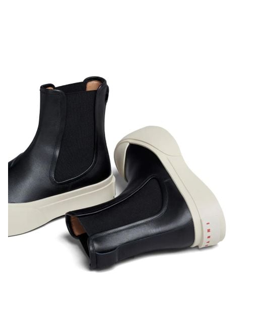 Marni Black Platform Ankle Boots