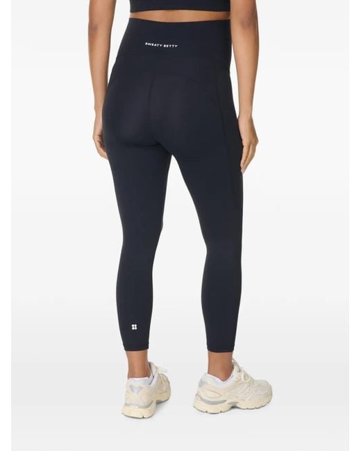 Sweaty Betty Blue High-Waisted Side-Pocket Leggings