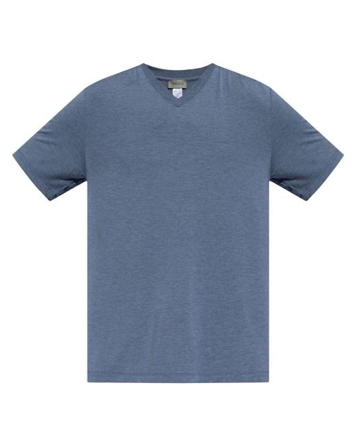 Hanro Blue V-neck T-shirt for men