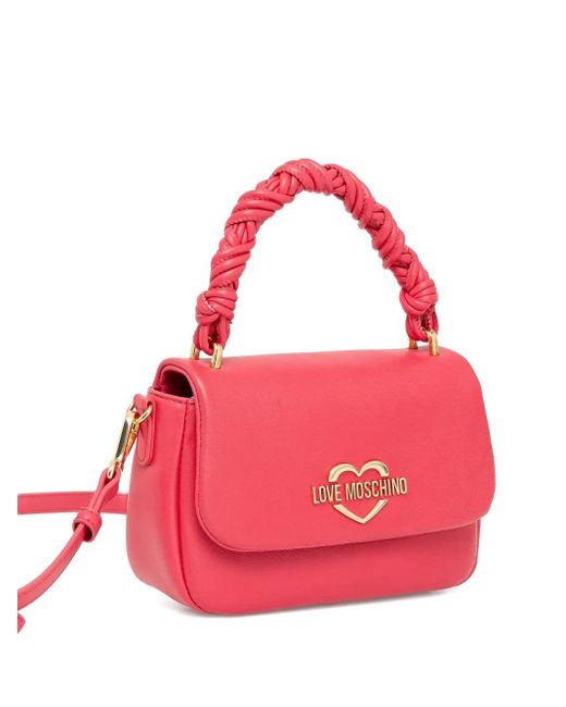 Love Moschino ハートプレート サッチェルバッグ Pink