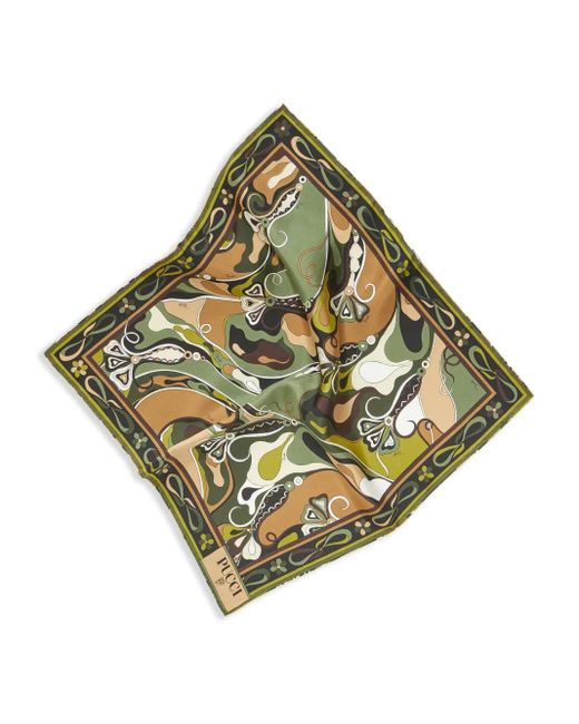 Emilio Pucci Metallic Schal Mit Orchidee-Print